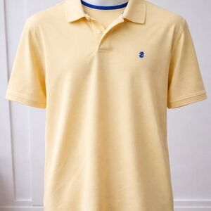 Izod Men's Pale Yellow Golf  Polo